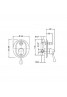 Встраиваемый смеситель для ванны и душа Magliezza Grosso Bianco 50147-do (золото)